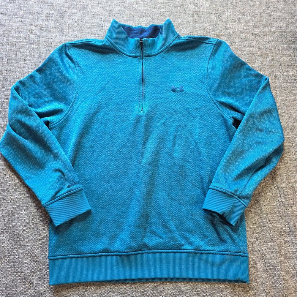 Under Armour Storm Loose ColdGear 1/4 zip fleece pullover Men's Size MD/M Blue